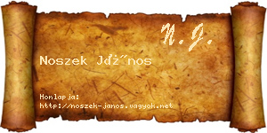 Noszek János névjegykártya